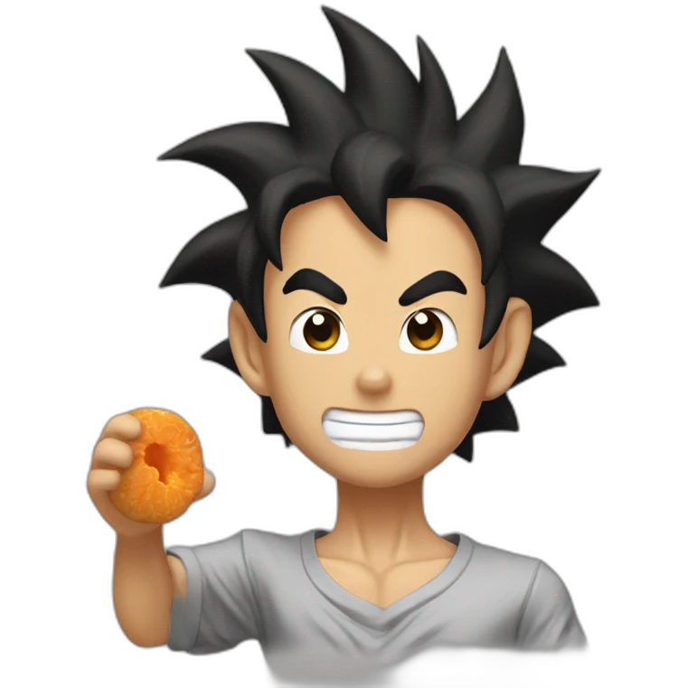 does goku clean nuts? emoji