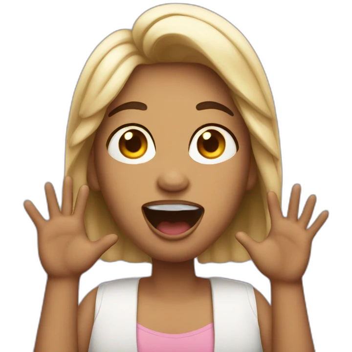 Transgender with a open mouth tongue out and clapping hands emoji