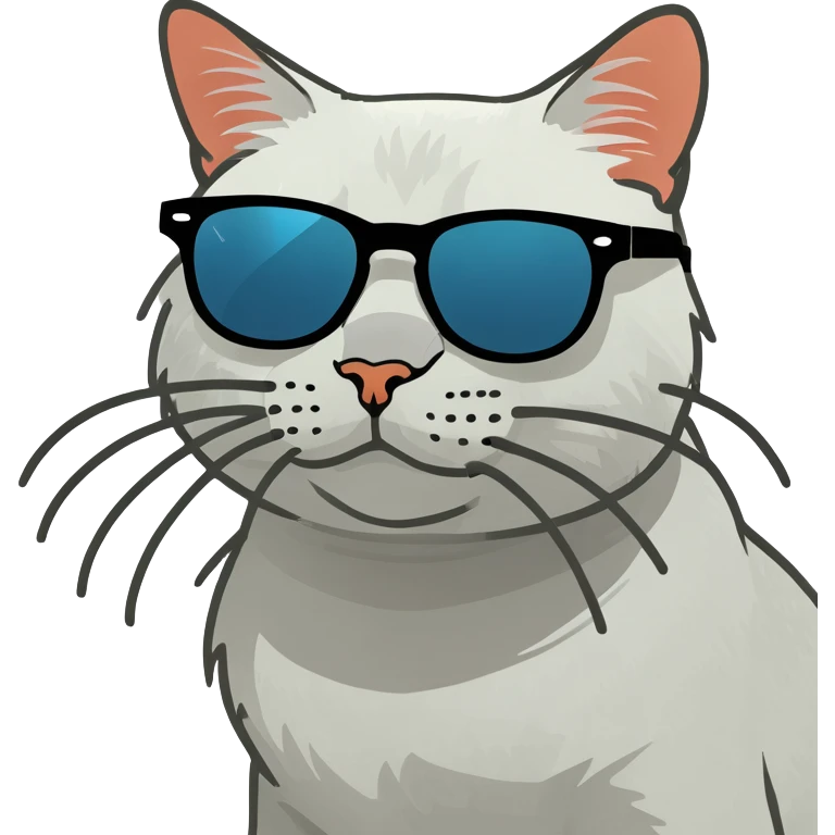 Cat with sunglasses emoji