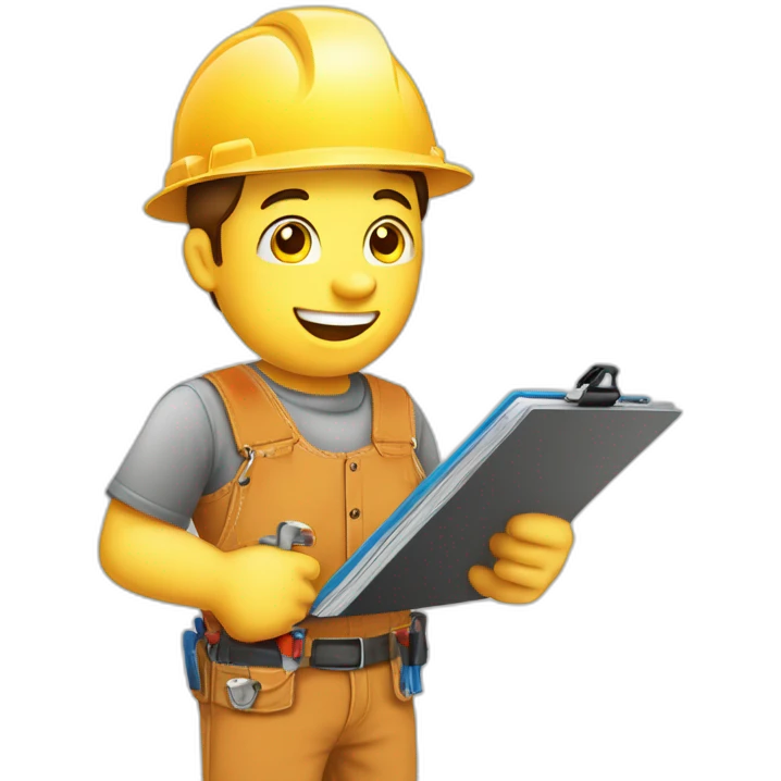 handyman clipboard data chart graph emoji