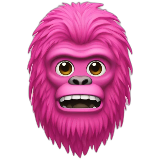 Pink Sasquatch emoji