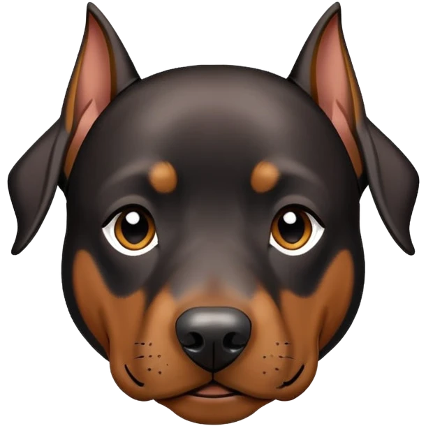 Doberman con lazo emoji