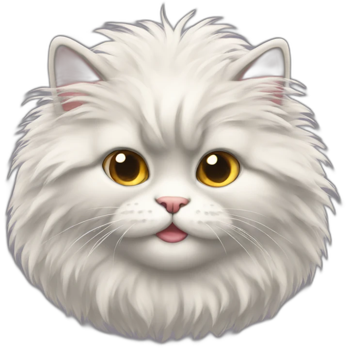 Fluffy cat disagree emoji