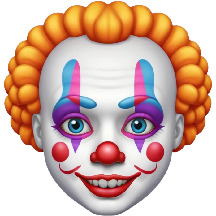 clown make up process emoji