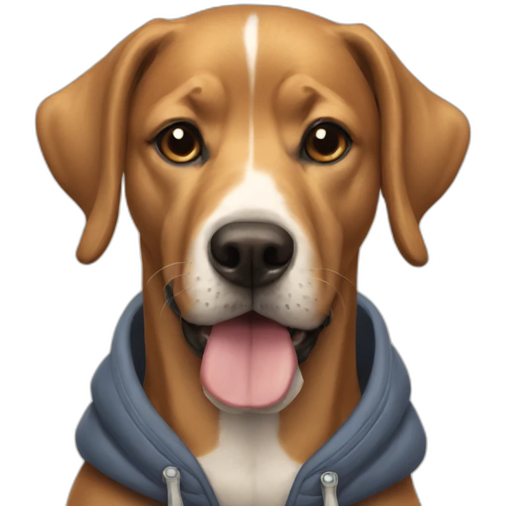 portrait dog the human emoji