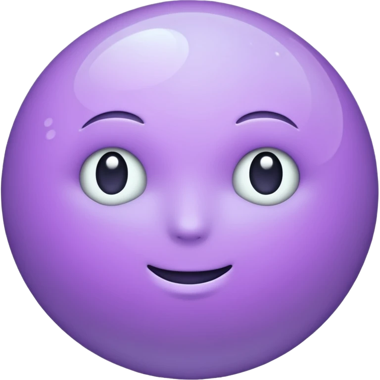 realistic Light purple moon emoji