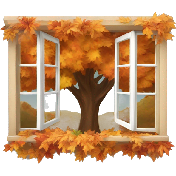 Autumn window emoji