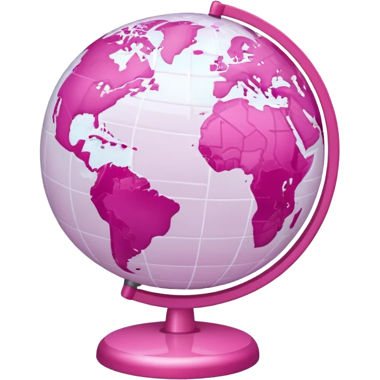 mix light pink dark pink and white girly internet globe emoji