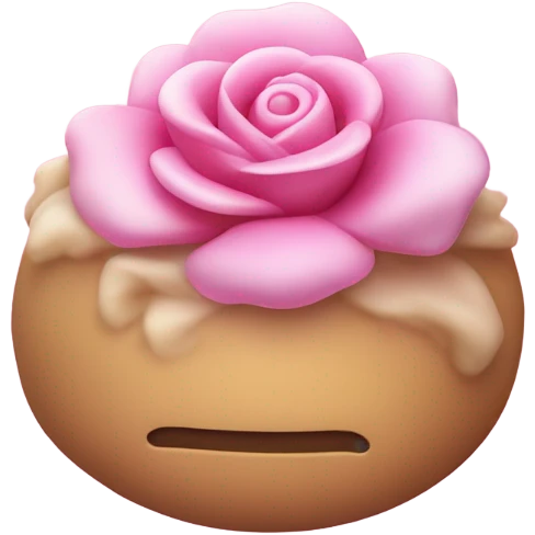 jabon rosa con una flor  emoji