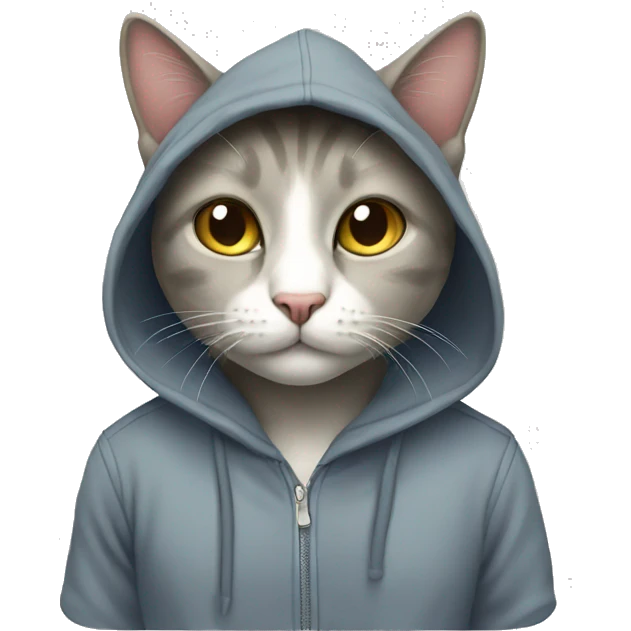 cat with hoodie  emoji
