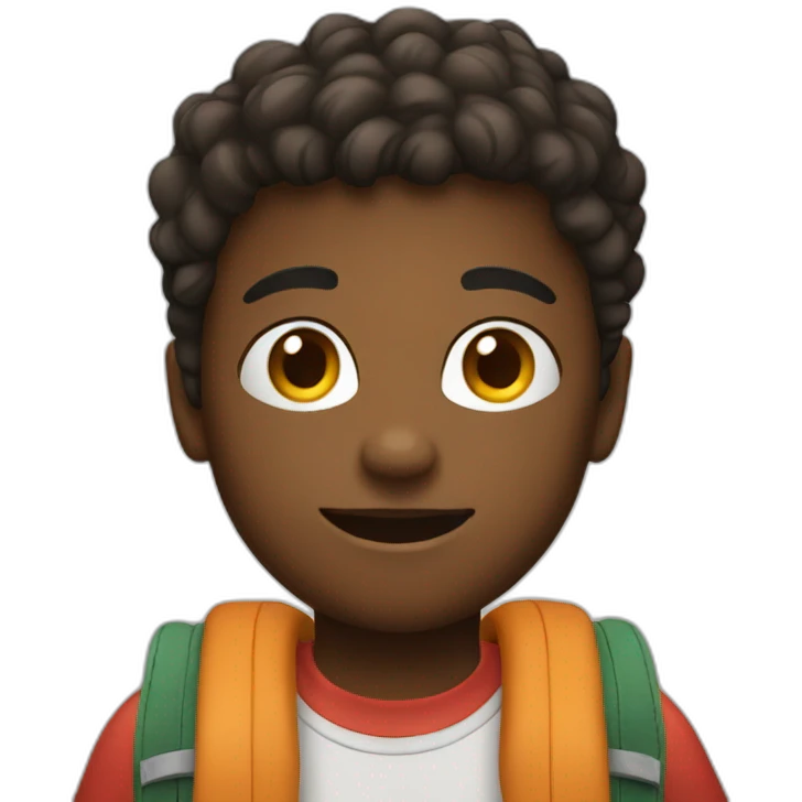 a kid with a backpack emoji