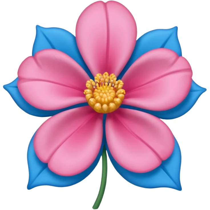 Apena faça uma Flor de uma cor azul q nem uma rosa mucha emoji