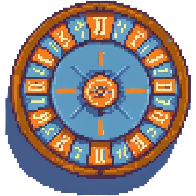 orange roulette wheel emoji