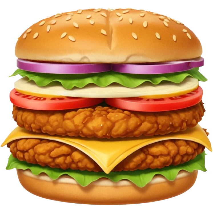 a friend chicken sandwich no lettuce or tomato emoji