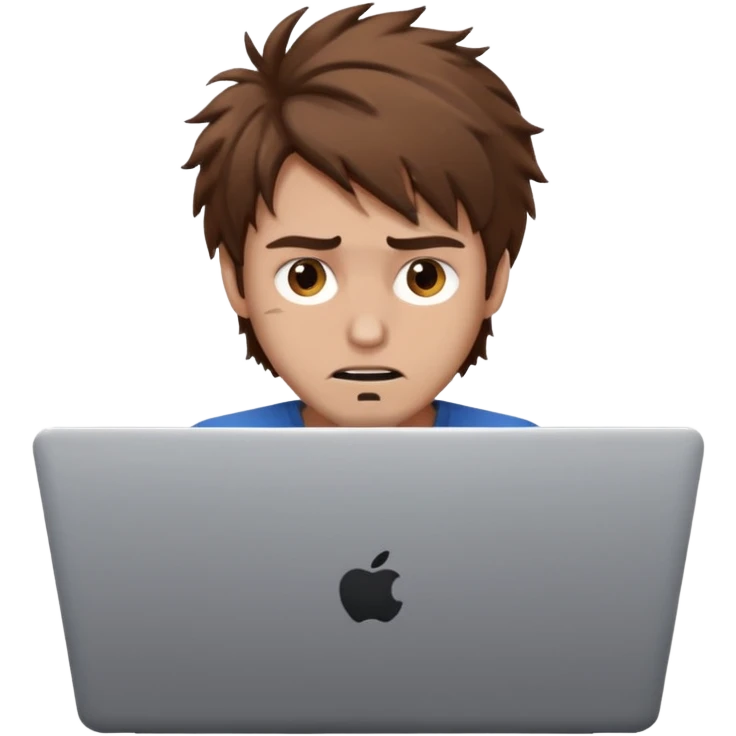 Crazy guy on laptop emoji