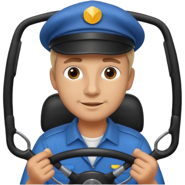 Bus Driver - cap, steering wheel





 emoji