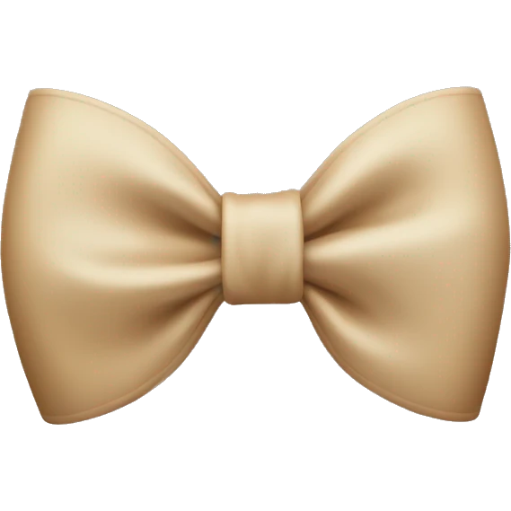 Beige bow emoji