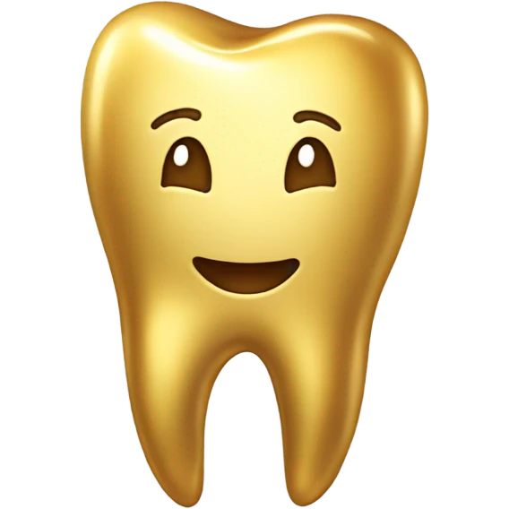 Golden tooth emoji