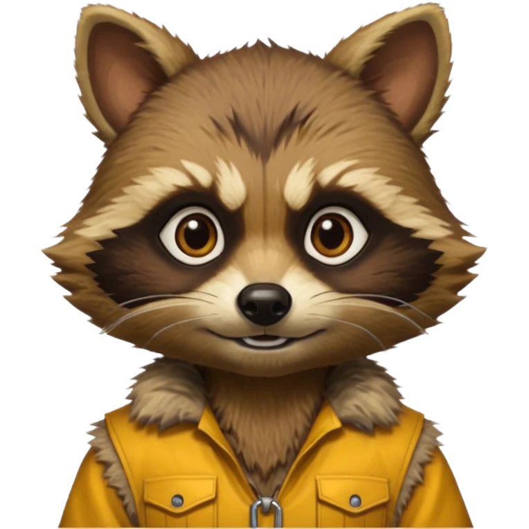 Rocket Raccoon, yellow shirt emoji