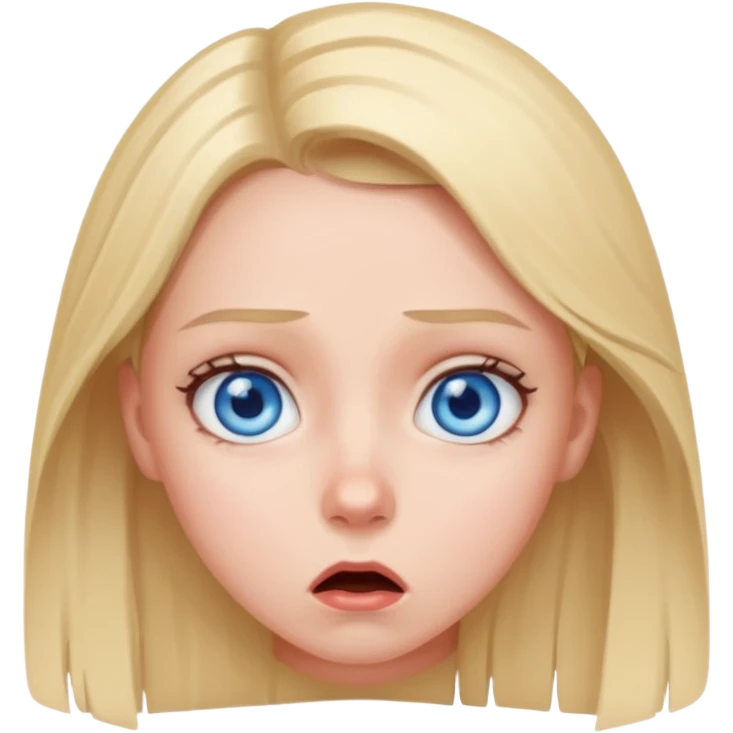Девушка в шоке с голубыми глазами emoji