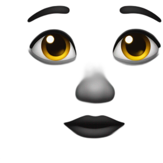Face in Color Black with Eyes in "X" emoji