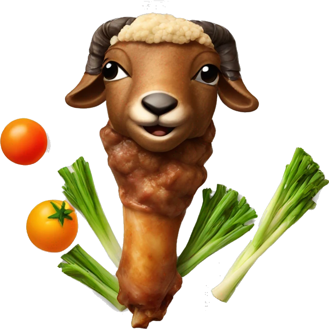 Lamb shank dinner  emoji