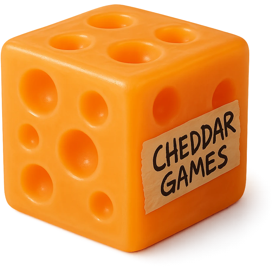 hyper-realistic clear transparent orange block of cheddar cheese with Swiss cheese holes, no background, highly detailed plastic texture like a 90's toy, soft reflections on soft flat plastic, soft and almost squishy with some cloudiness, not shiny, retro and appealing, extremely high quality, glowing slightly, looks like a gummy, with 'Cheddar Games' written sharply and messily on tape taped to the side emoji