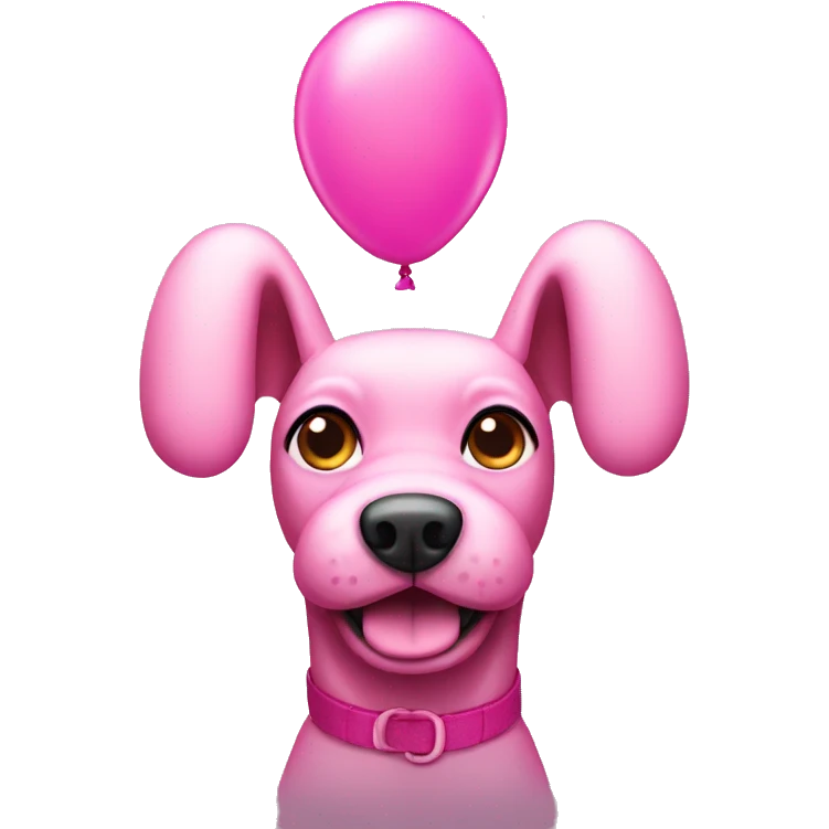 Pink balloon dog emoji