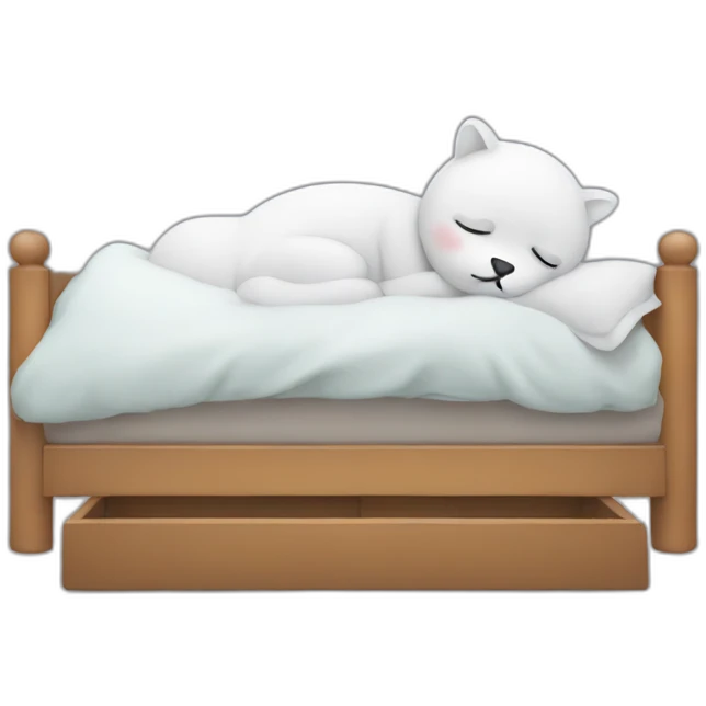 A bot is sleeping emoji