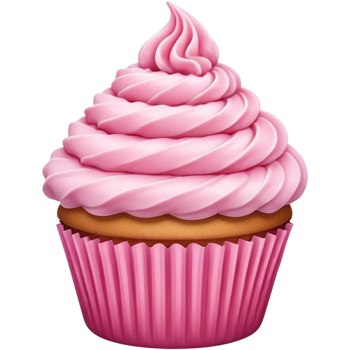 Cupcake with pink icing emoji