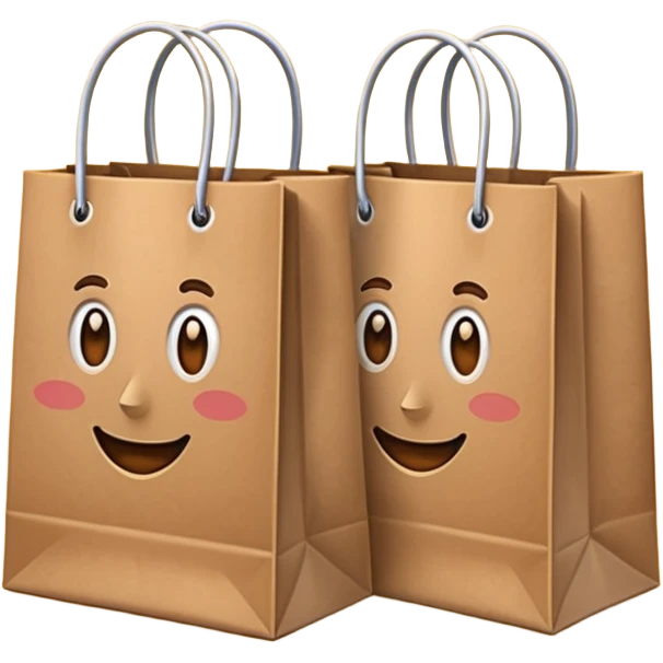 two shopping bags emoji