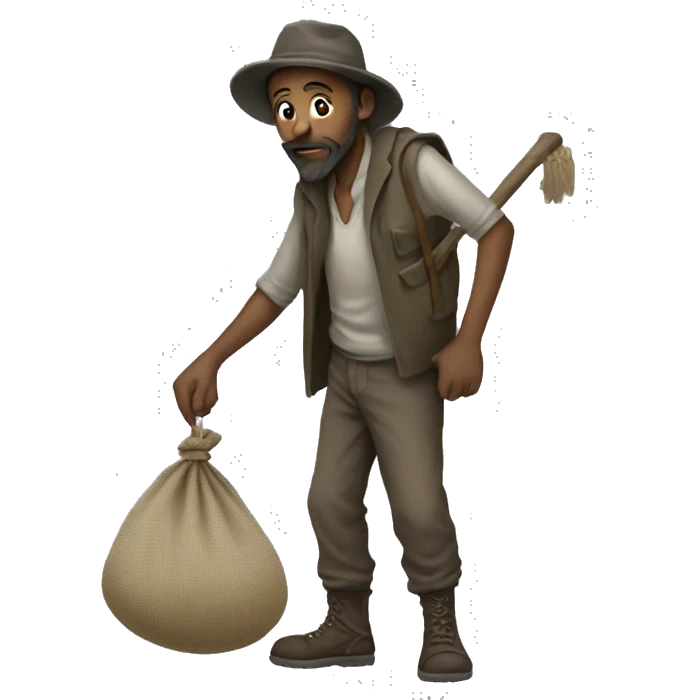 Hobo with a bindle  emoji