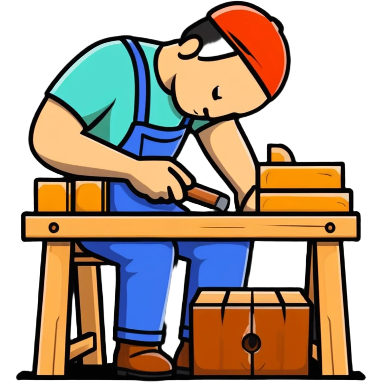 woodworker crafting furniture emoji