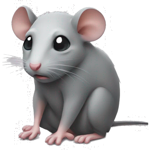 Cute sad rat emoji
