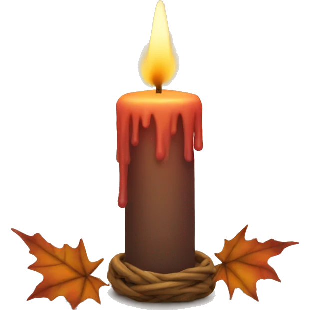 fall candle emoji