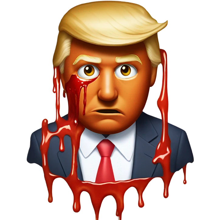 Donald Trump covered in ketchup  emoji