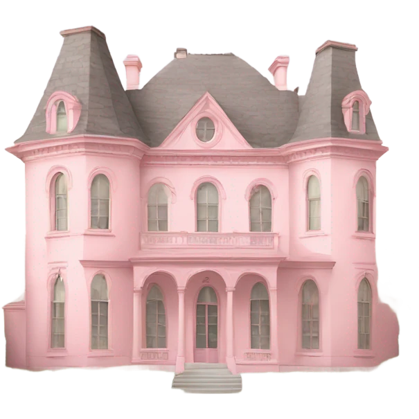 pastel pink 19th century villa  emoji