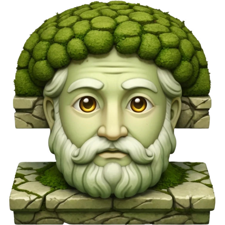 greek sculpture with moss emoji