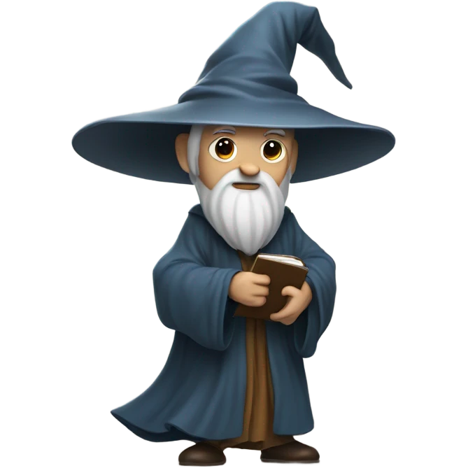 wizard holding  hard disk emoji
