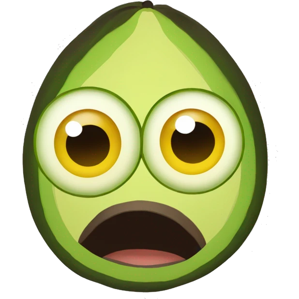 palta con boca ojos y pestañas  emoji