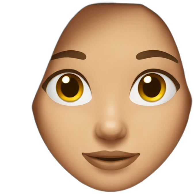 beautiful girl with brown hair emoji