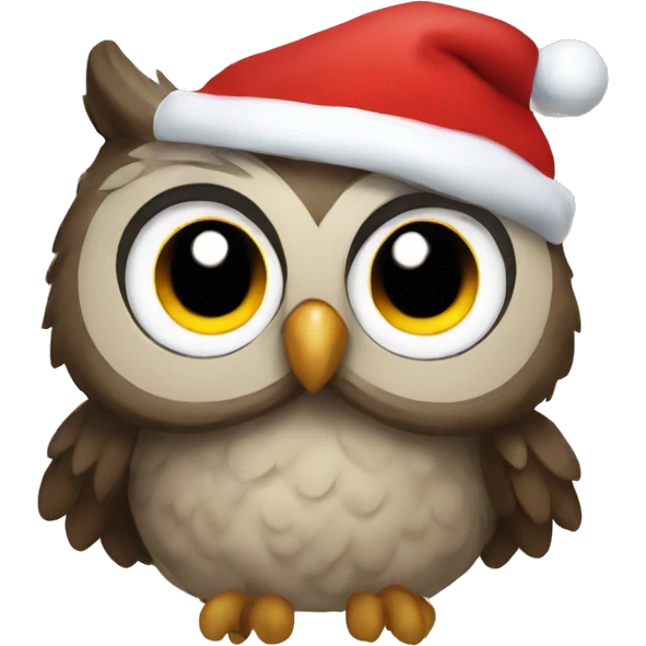 Owl Christmas emoji