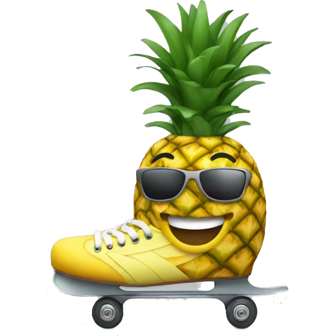Skating pineapple emoji