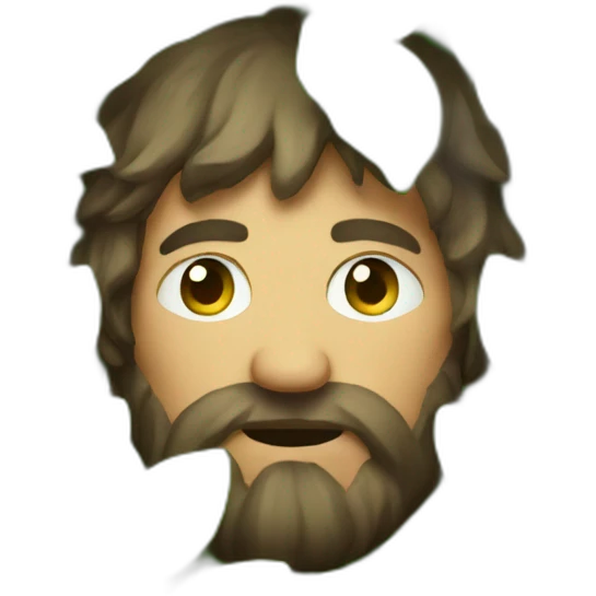 medieval serious man hidden behind bush emoji