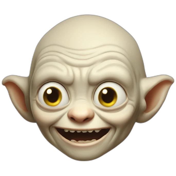 Gollum happy emoji