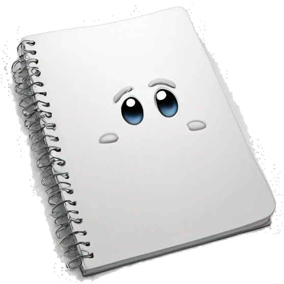 realistic-white-notebook emoji