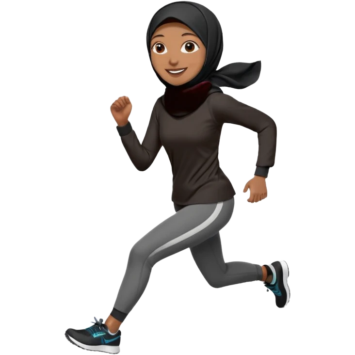 hijabi running emoji