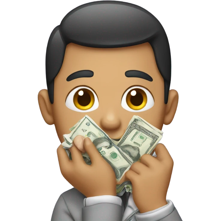 Person with money on their hands emoji