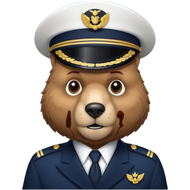 Navy captain bear emoji