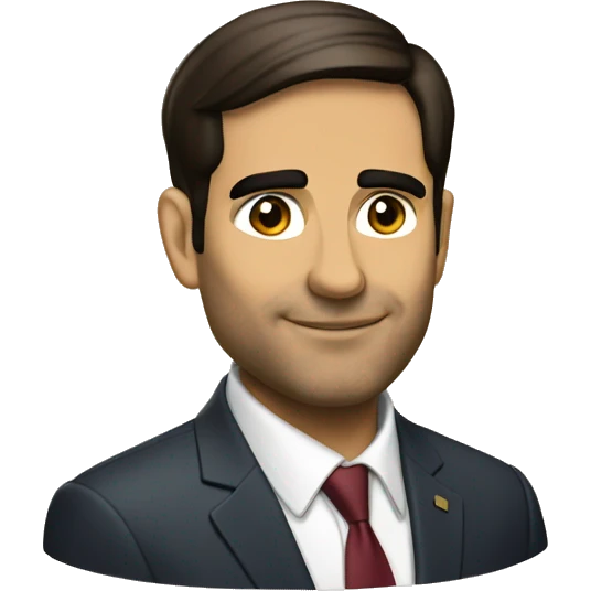 Rubio señalando emoji